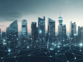 Fehu Art Futuristic city skyline with Blockfence and Forta Netw c2ccdee2 fc07 4d30 841a 198ffa20fe1a